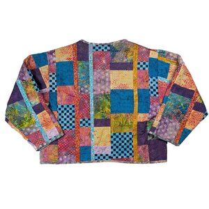 Handmade Colorful Quilted Jacket cottagecore
